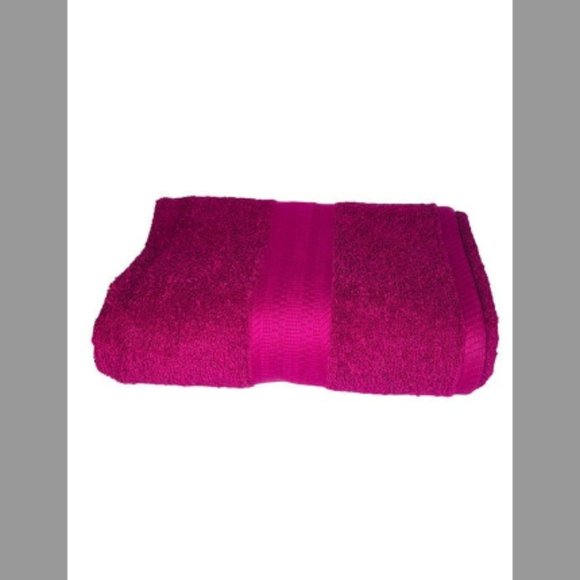 Raspberry Pink The Big One Solid Bath Towel - 30" x 54" - 100% Cotton - NEW - Picture 2 of 3